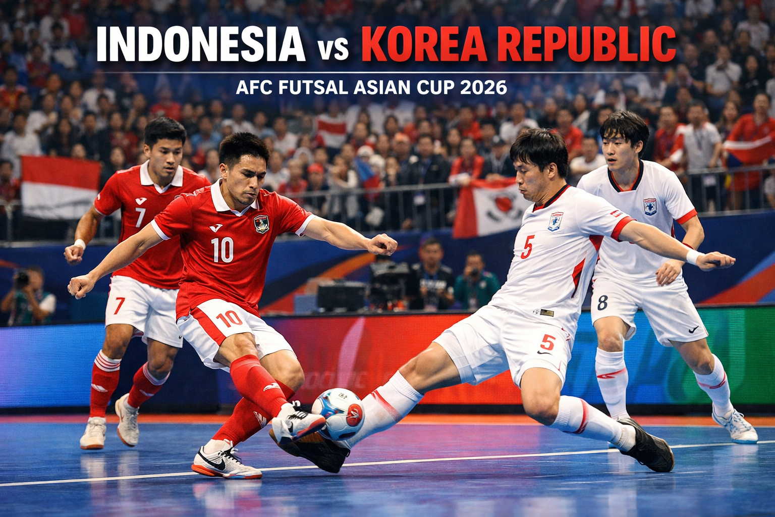 Tigoals Sajikan Laga Indonesia Futsal vs Korea Republic AFC Futsal Asian Cup 2026 Malam Ini - Pertarungan Seru dan Penuh Strategi