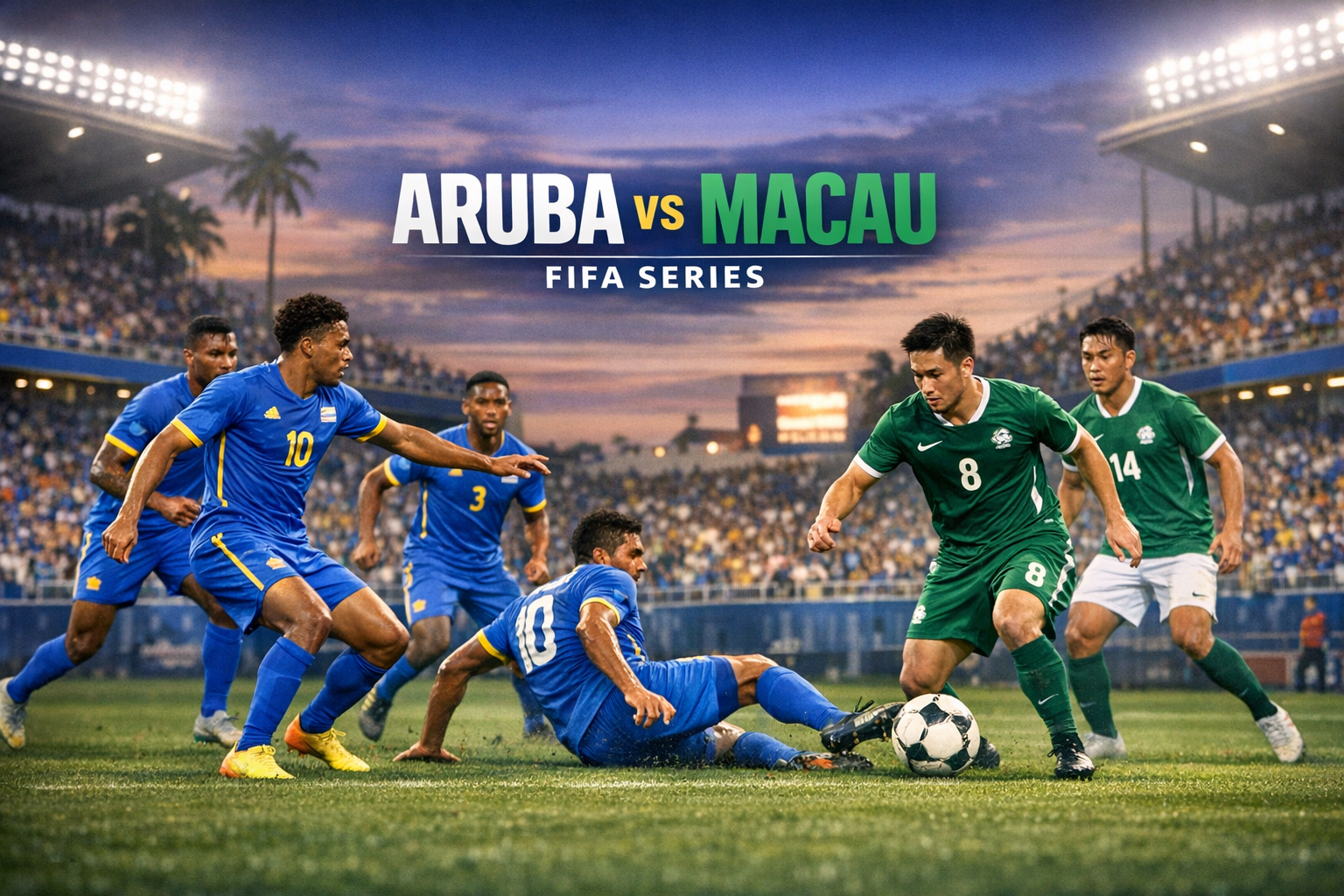 Tigoals - Duel Aruba vs Macau FIFA Series Sore Ini Jam 18.30 WIB dengan Kualitas HD