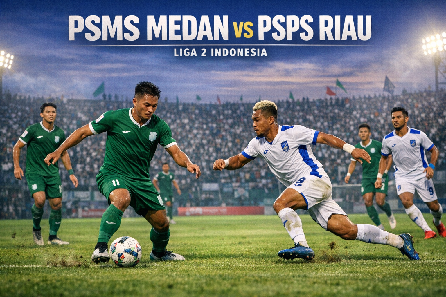 Tigoals Hadirkan Big Match Liga 2 Indonesia PSMS Medan vs PSPS Riau Malam Ini - Pertarungan Seru Memanas di Medan