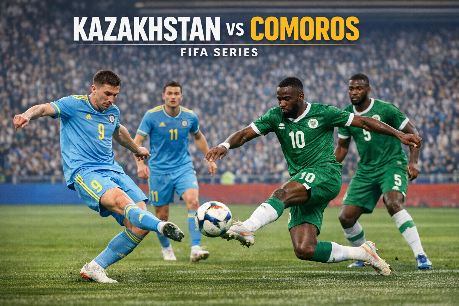 Tigoals : Pertandingan Kazakhstan vs Comoros FIFA Series Sore Ini Pukul 17.00 WIB