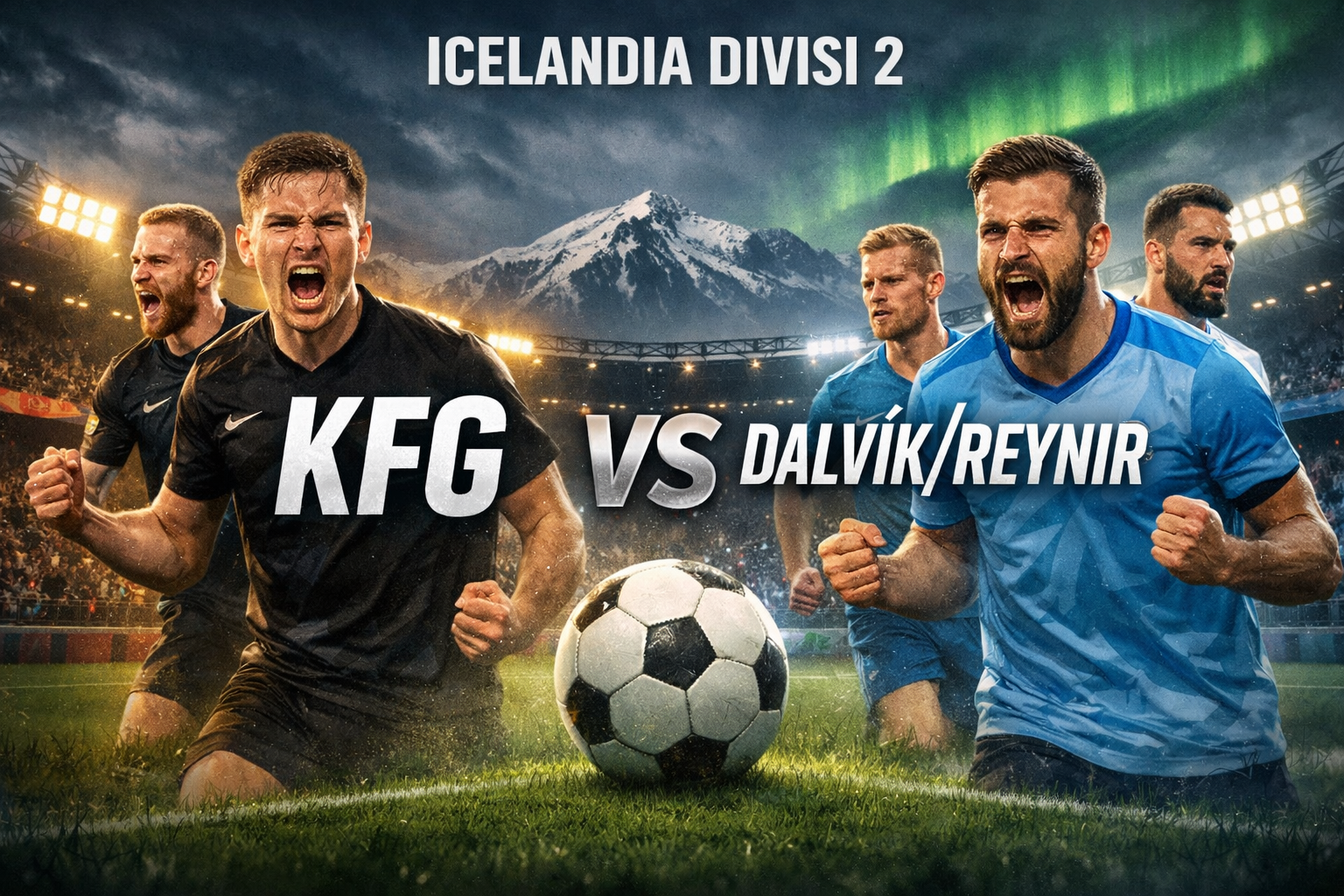 KFG vs Dalvik/Reynir Pukul 23.00 WIB Menjadi Sajian Menarik Islandia Divisi 2 Bersama Tigoals