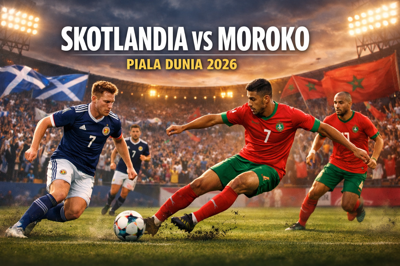 Streaming Skotlandia vs Maroko Piala Dunia 2026 Besok Pagi Pukul 05.00 WIB Lengkap di Tigoals