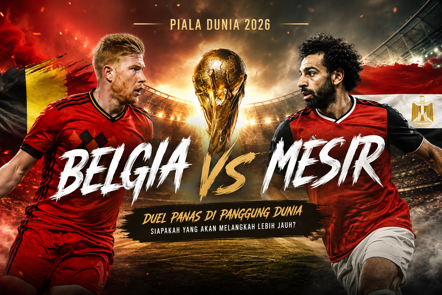 Tigoals Hadir Menemani Belgia vs Mesir Piala Dunia 2026 Dini Hari Ini dengan Jadwal Kick Off Pukul 02.00 WIB