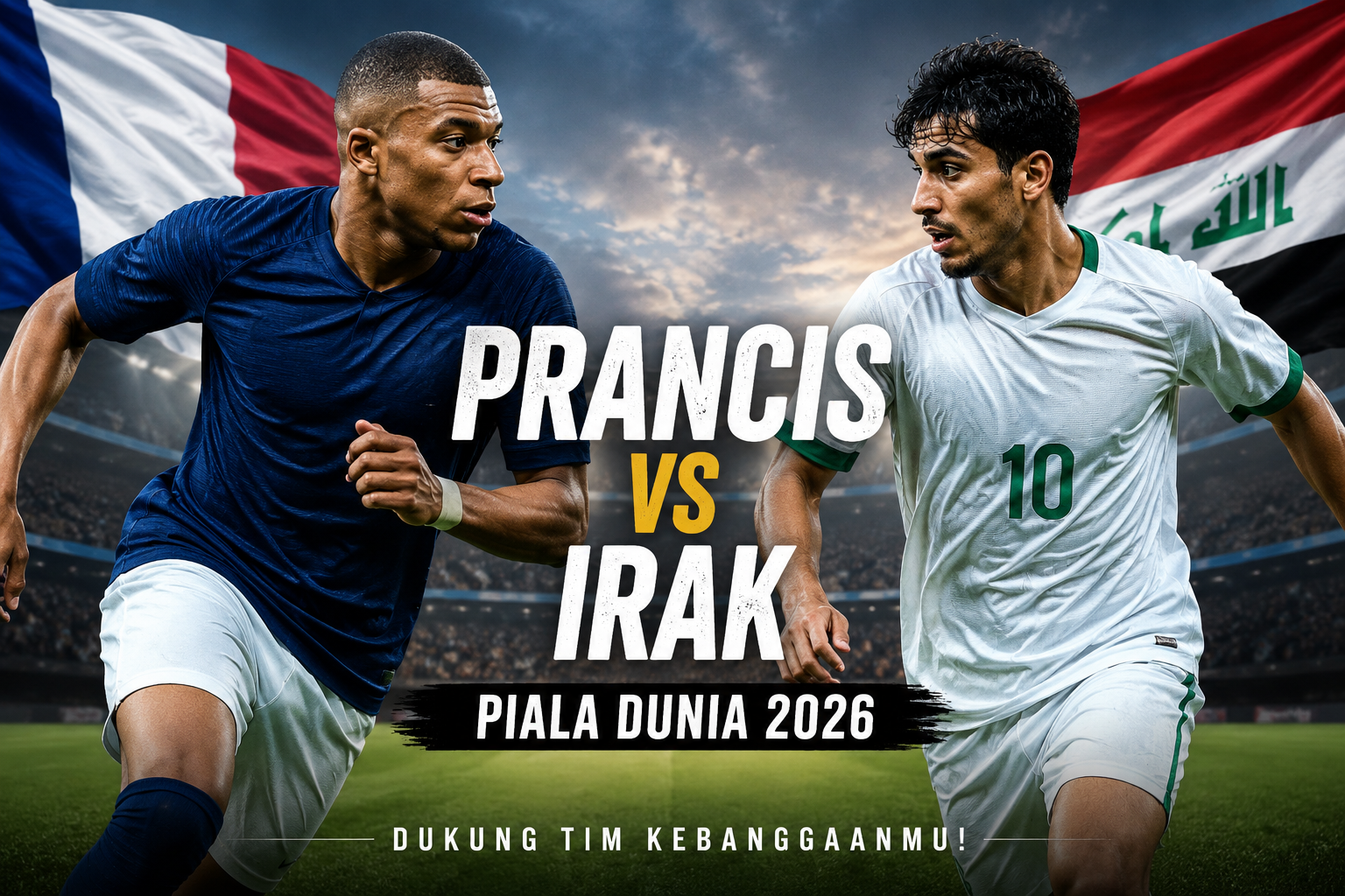 Tigoals – Live Prancis vs Irak Piala Dunia 2026 Jam 04.00 WIB, Duel Penentu Grup I Semakin Panas