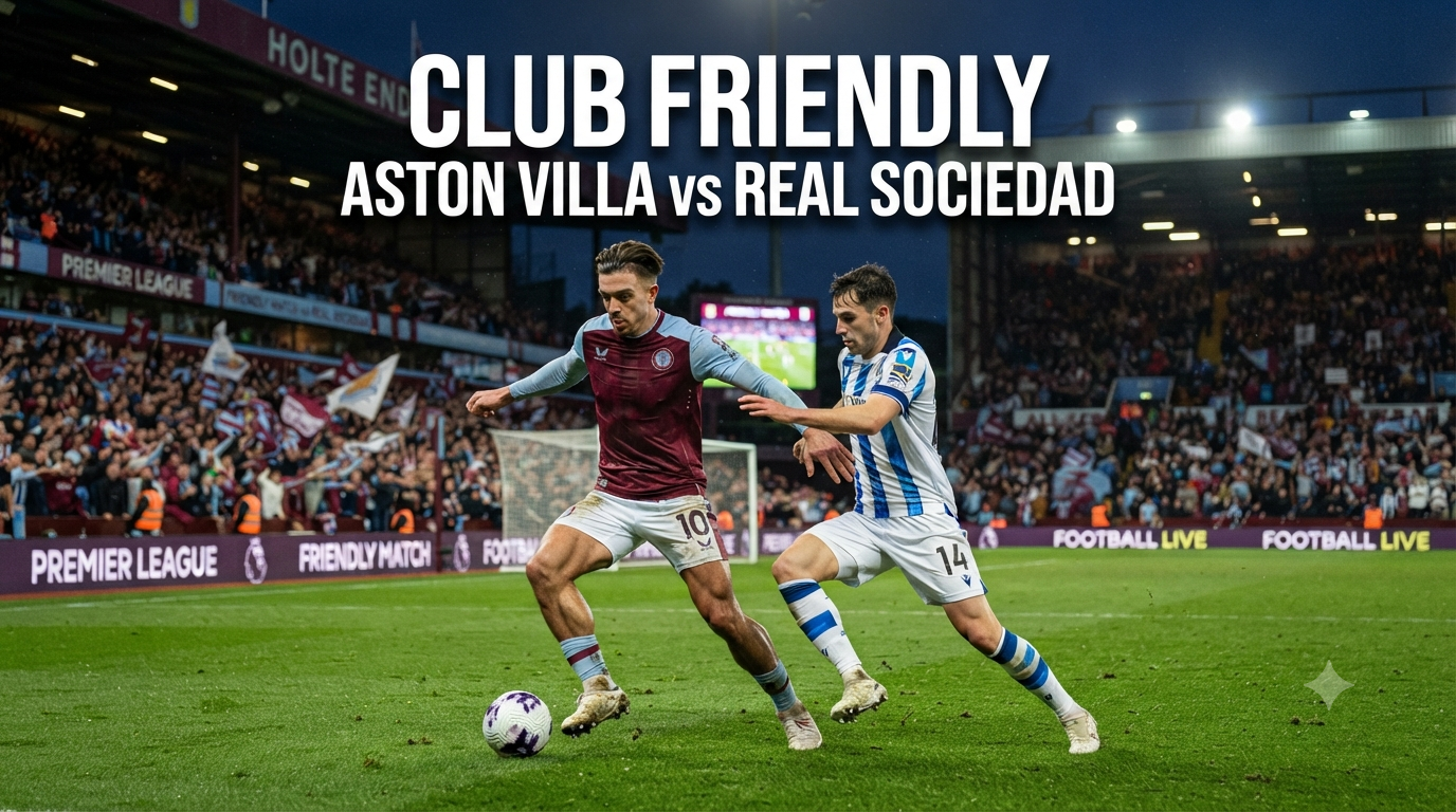 Aston Villa vs Real Sociedad Club Friendly Dini Hari Ini Pukul 01.30 WIB Streaming di Tigoals, Saksikan Keseruan Laga Persahabatan Pramusim Kedua Tim