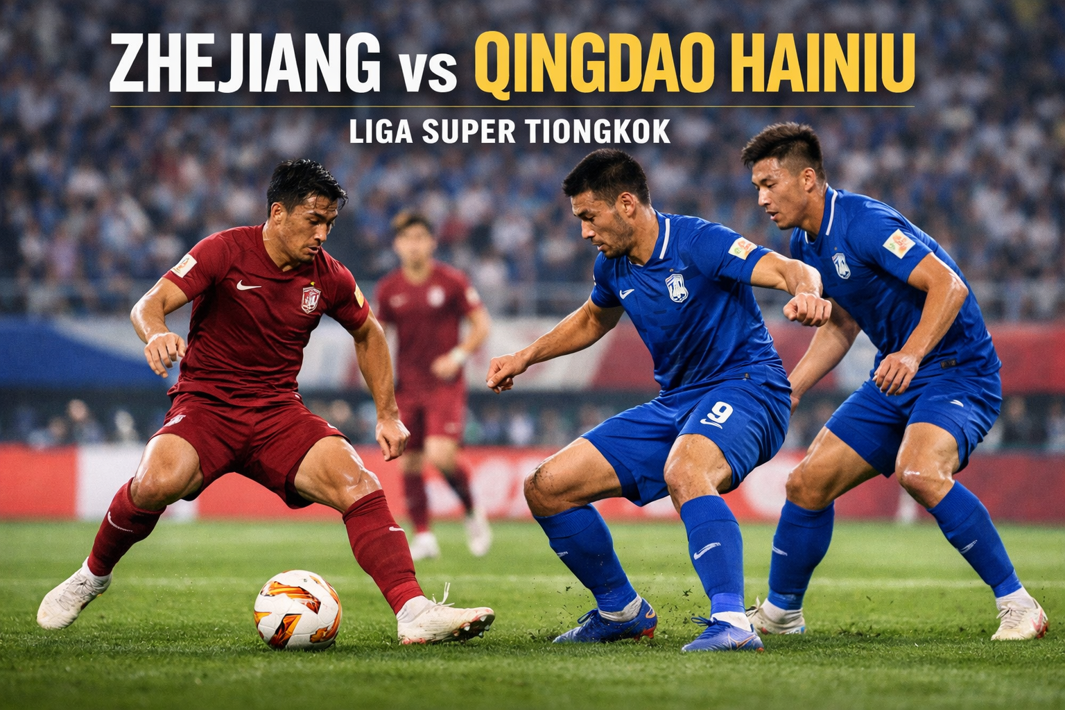 Tigoals : Preview Zhejiang vs Qingdao Hainiu Liga Super Tiongkok Pukul 18.35 WIB - Analisis Pertandingan