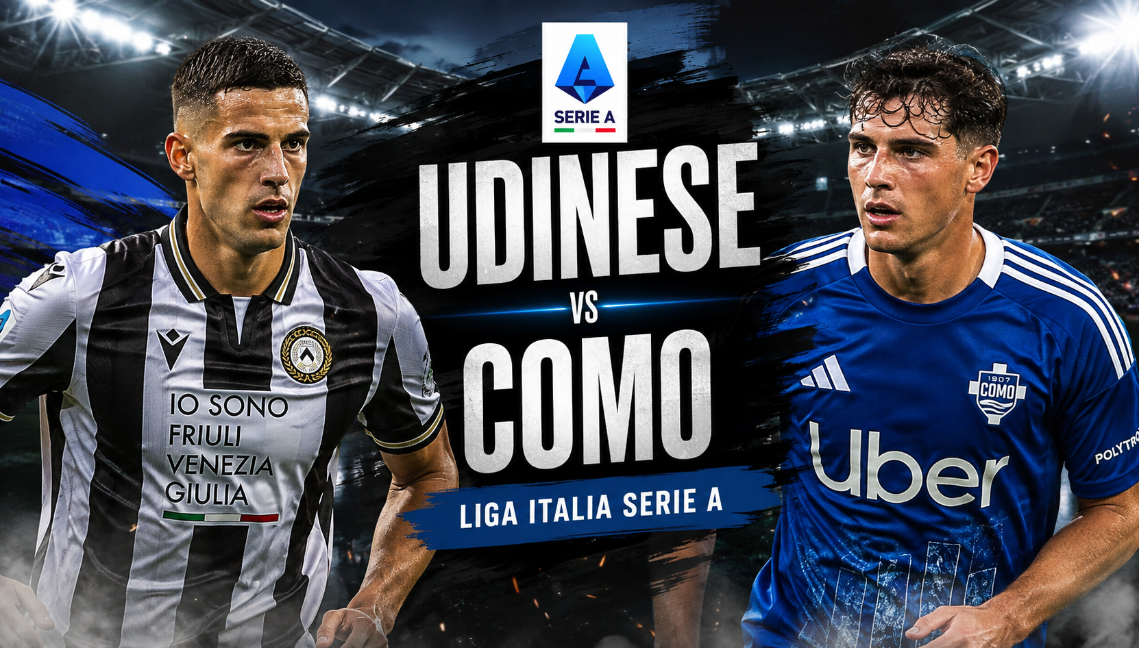 Udinese vs Como Liga Italia Serie A Malam Ini Pukul 23.30 WIB, Tigoals Siapkan Informasi Lengkap Duel Pekan Pertama