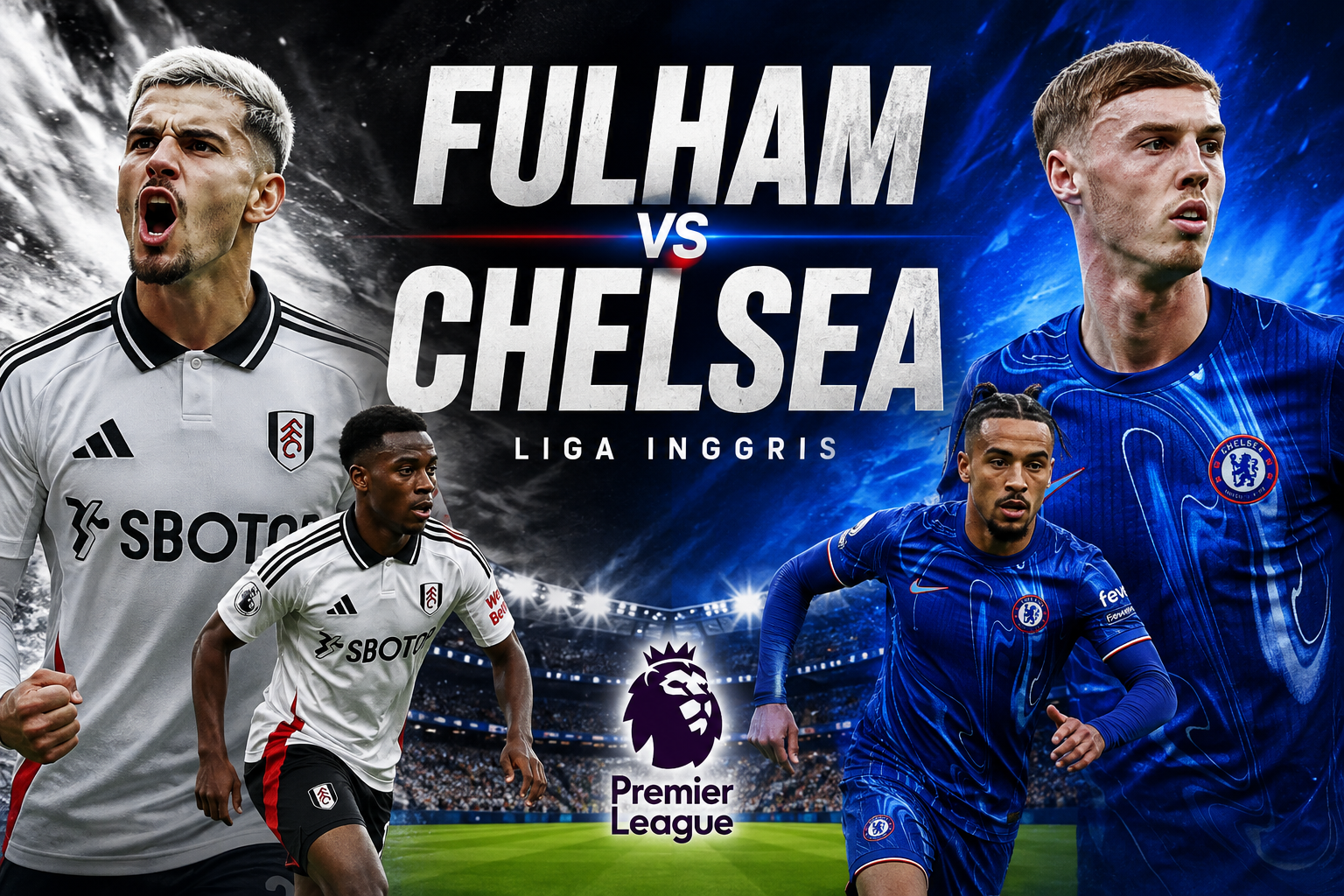 Tigoals Sajikan Fulham vs Chelsea Liga Inggris Dini Hari Ini Pukul 02.00 WIB, Derby London Pembuka Musim 2026/2027