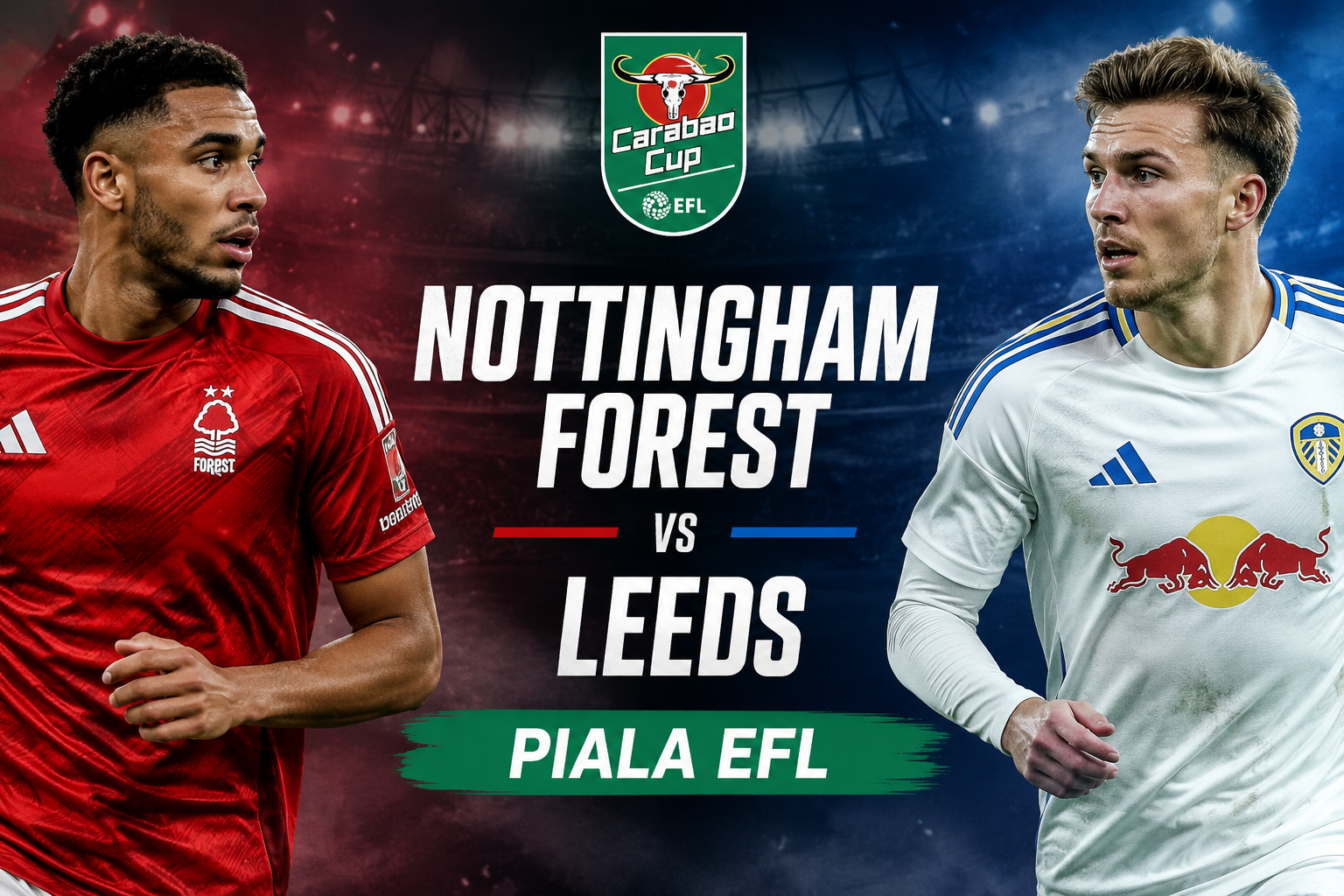 Tigoals Siapkan Nottingham Forest vs Leeds Piala EFL Dini Hari Ini Pukul 02.00 WIB