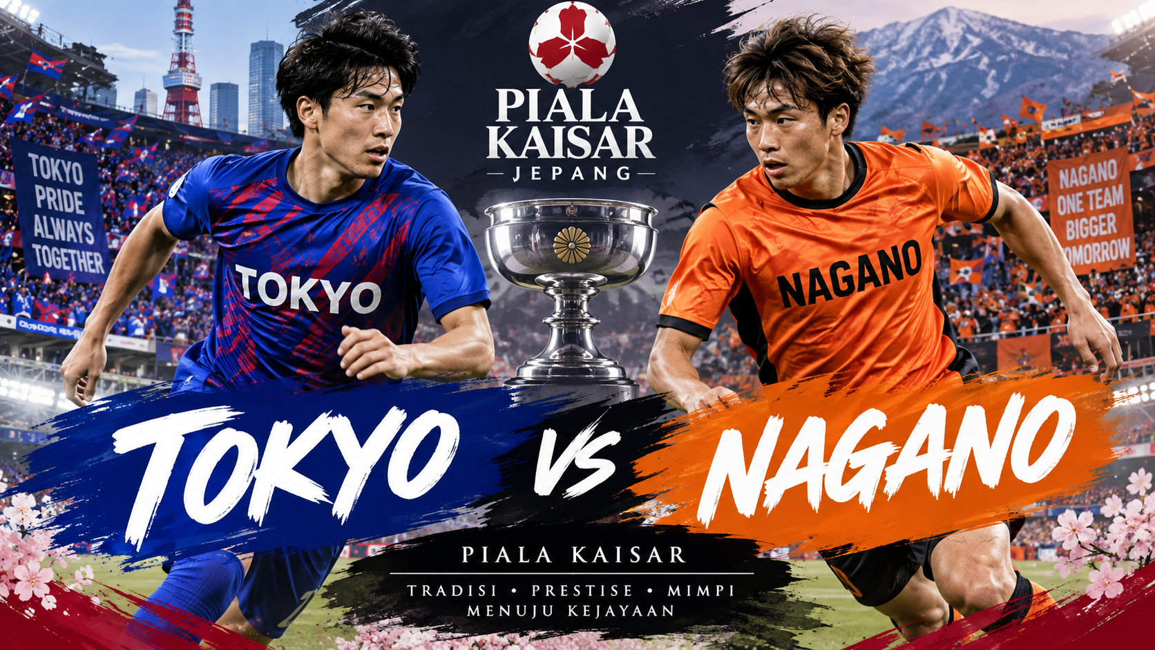Tokyo vs Nagano Piala Kaisar Sore Ini Pukul 17.00 WIB, Tigoals Hadirkan Duel Seru di Jepang