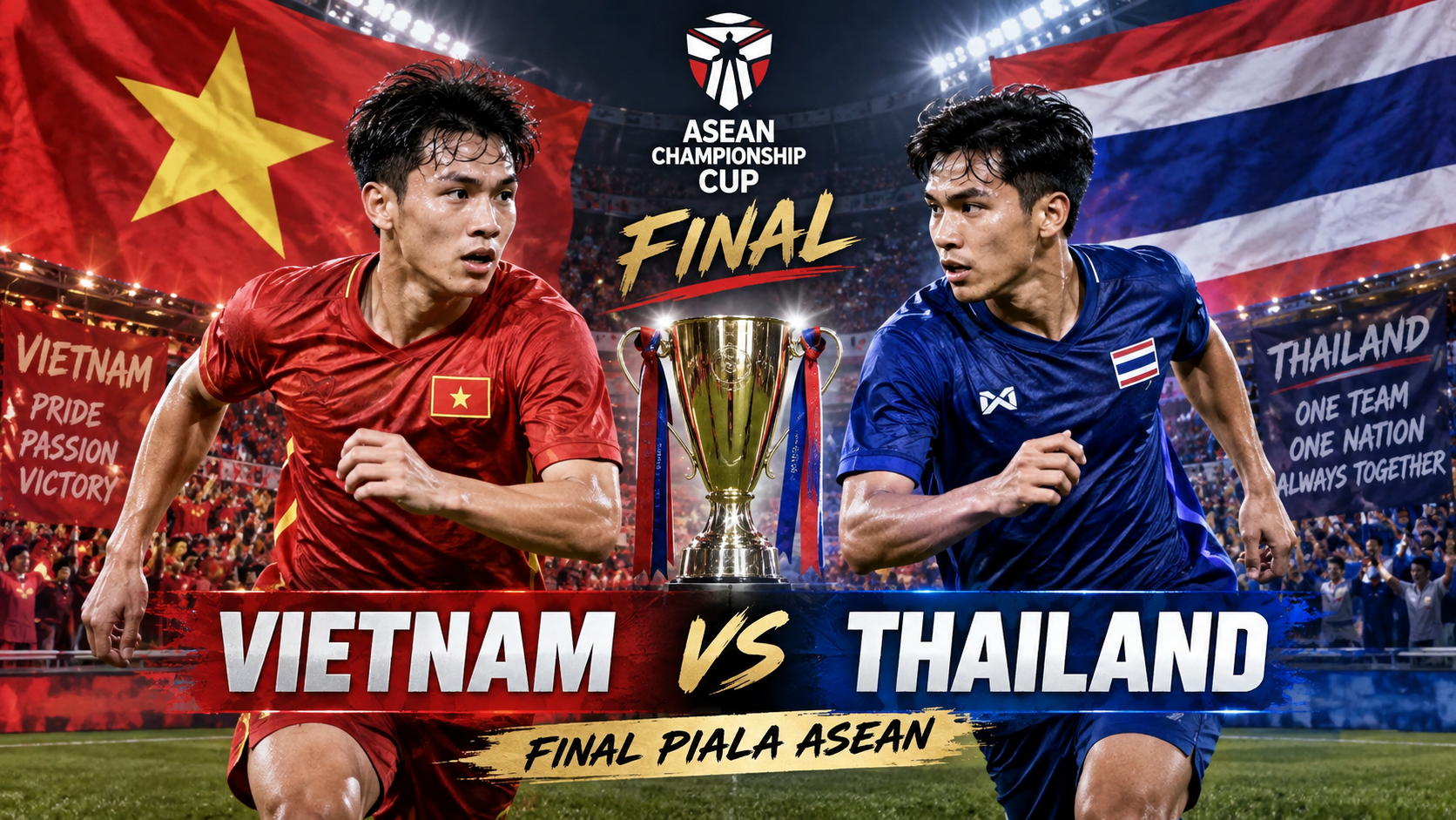 Vietnam vs Thailand Final Piala ASEAN Malam Ini Pukul 20.00 WIB, Duel Penentuan Juara ASEAN Cup 2026 Saksikan di Tigoals