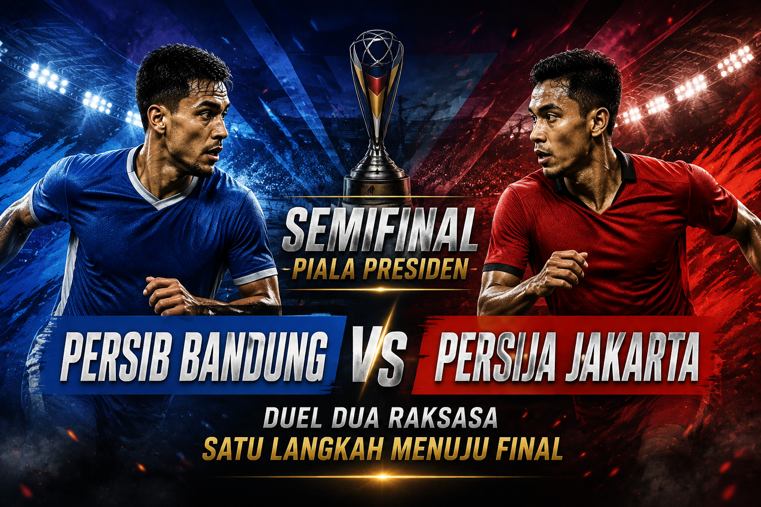 Persib Bandung vs Persija Jakarta Semifinal Piala Presiden Malam Ini Pukul 19.30 WIB di Tigoals, Duel Klasik Sarat Gengsi Perebutkan Tempat di Partai Puncak