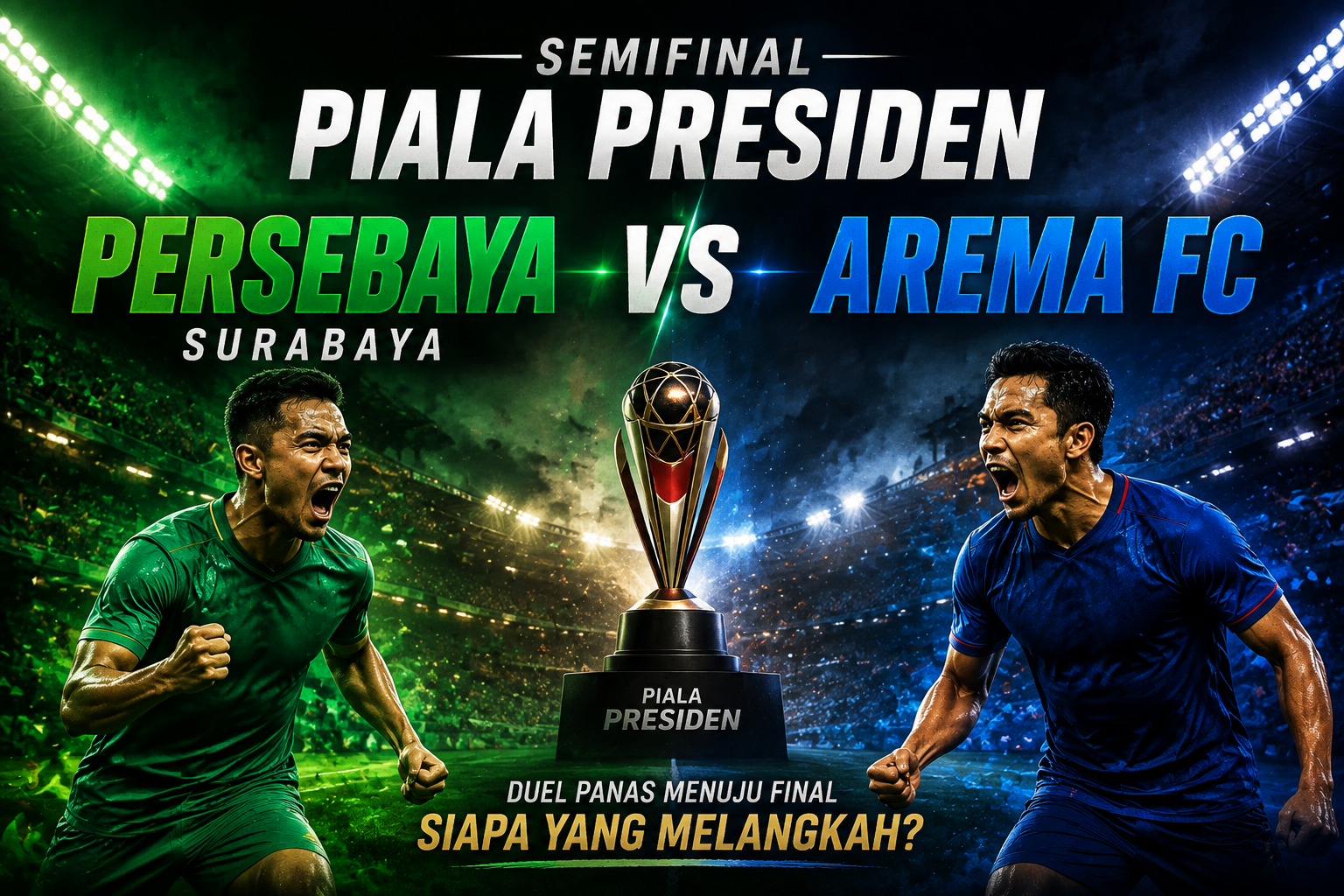 Tigoals Hadirkan Informasi Persebaya Surabaya vs Arema FC Semifinal Piala Presiden Sore Ini Pukul 15.30 WIB, Derby Jawa Timur Penentu Tiket Final