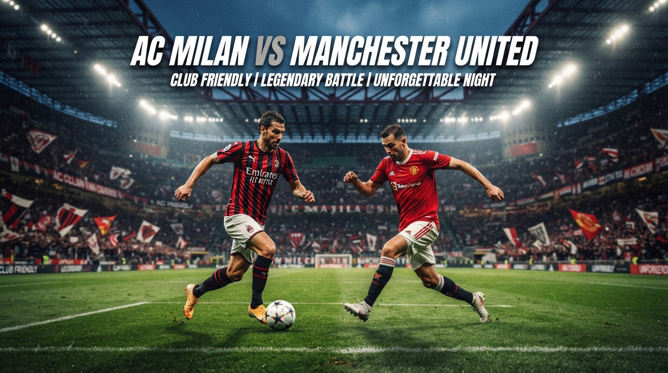 AC Milan vs Man United Club Friendly Malam Ini Pukul 21.45 WIB - Tigoals Hadirkan Pertandingan yang Dinantikan