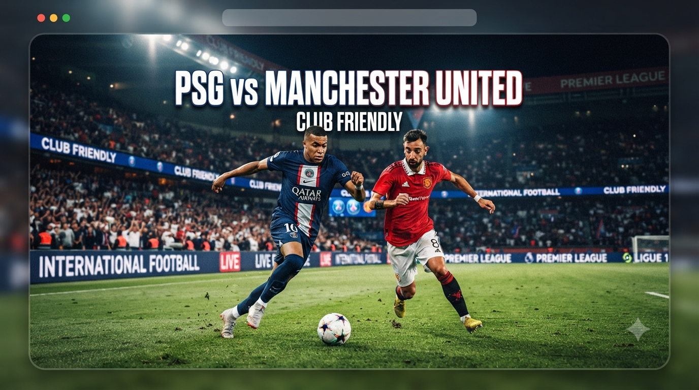 Streaming PSG vs Man United Club Friendly Malam Ini Pukul 22.00 WIB Bersama Tigoals Dengan Sajian Laga Pramusim Yang Penuh Keseruan
