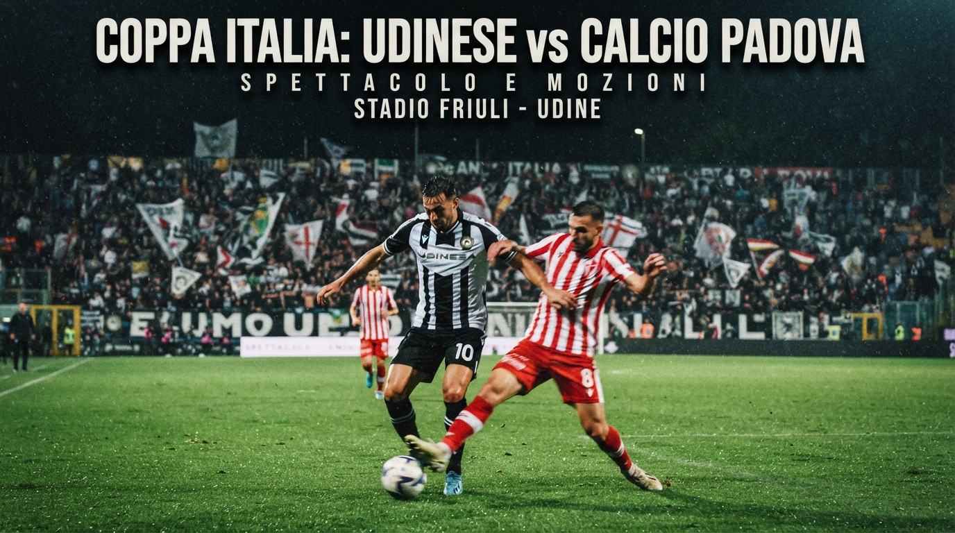 Tigoals Hadirkan Udinese vs Calcio Padova Piala Italia Malam Ini Pukul 23.30 WIB -Ikuti Keseruan Duel Perebutan Tiket ke Babak Berikutnya
