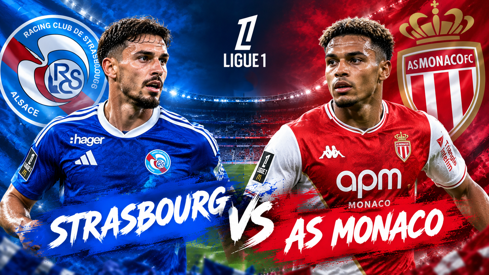 Strasbourg vs AS Monaco Ligue 1 Malam Ini Pukul 22.15 WIB, Tigoals Ikuti Duel Menarik di Stade de la Meinau