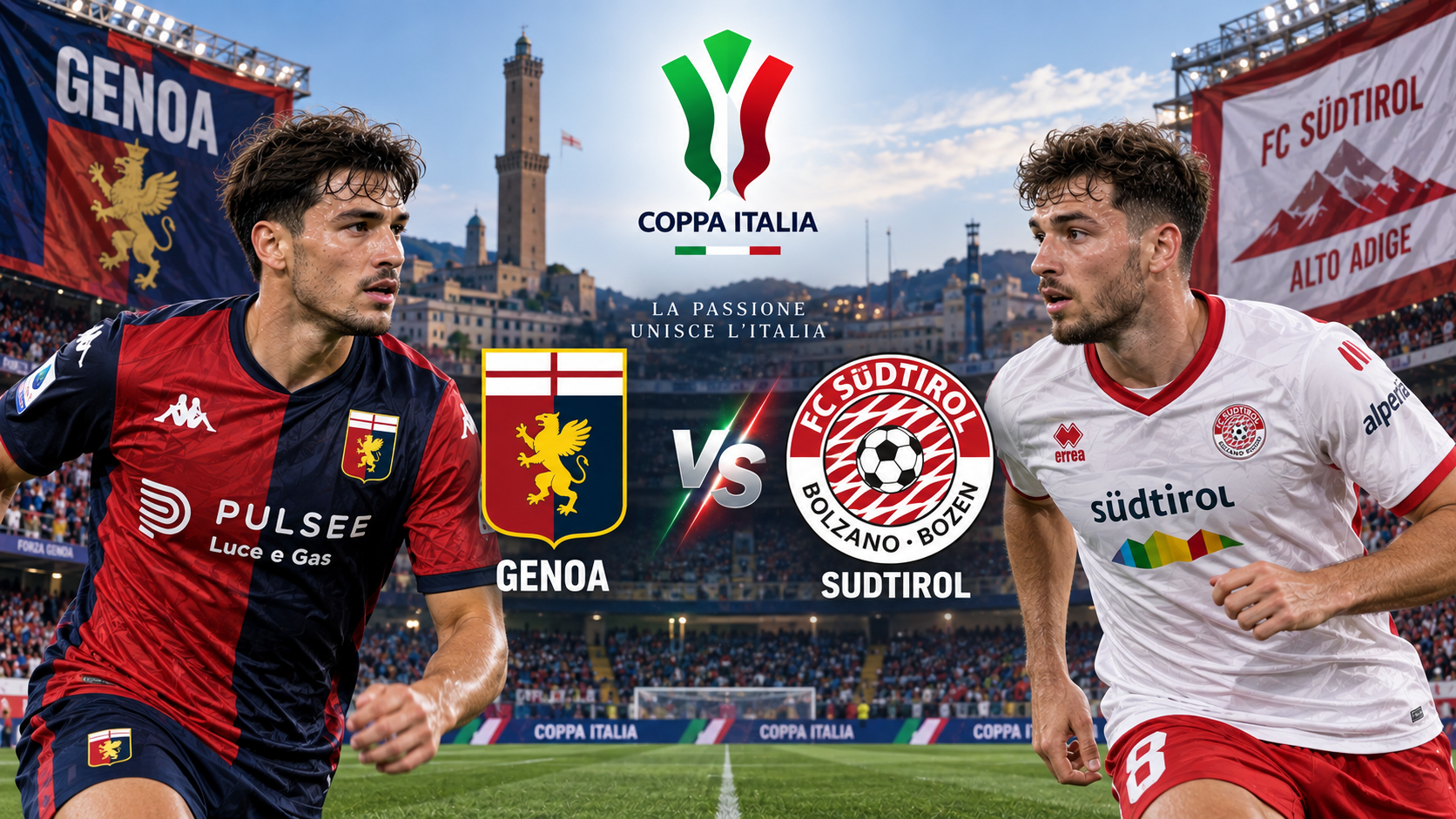Tigoals Ikuti Perjuangan Genoa vs Südtirol di Coppa Italia Malam Ini Pukul 23.00 WIBv