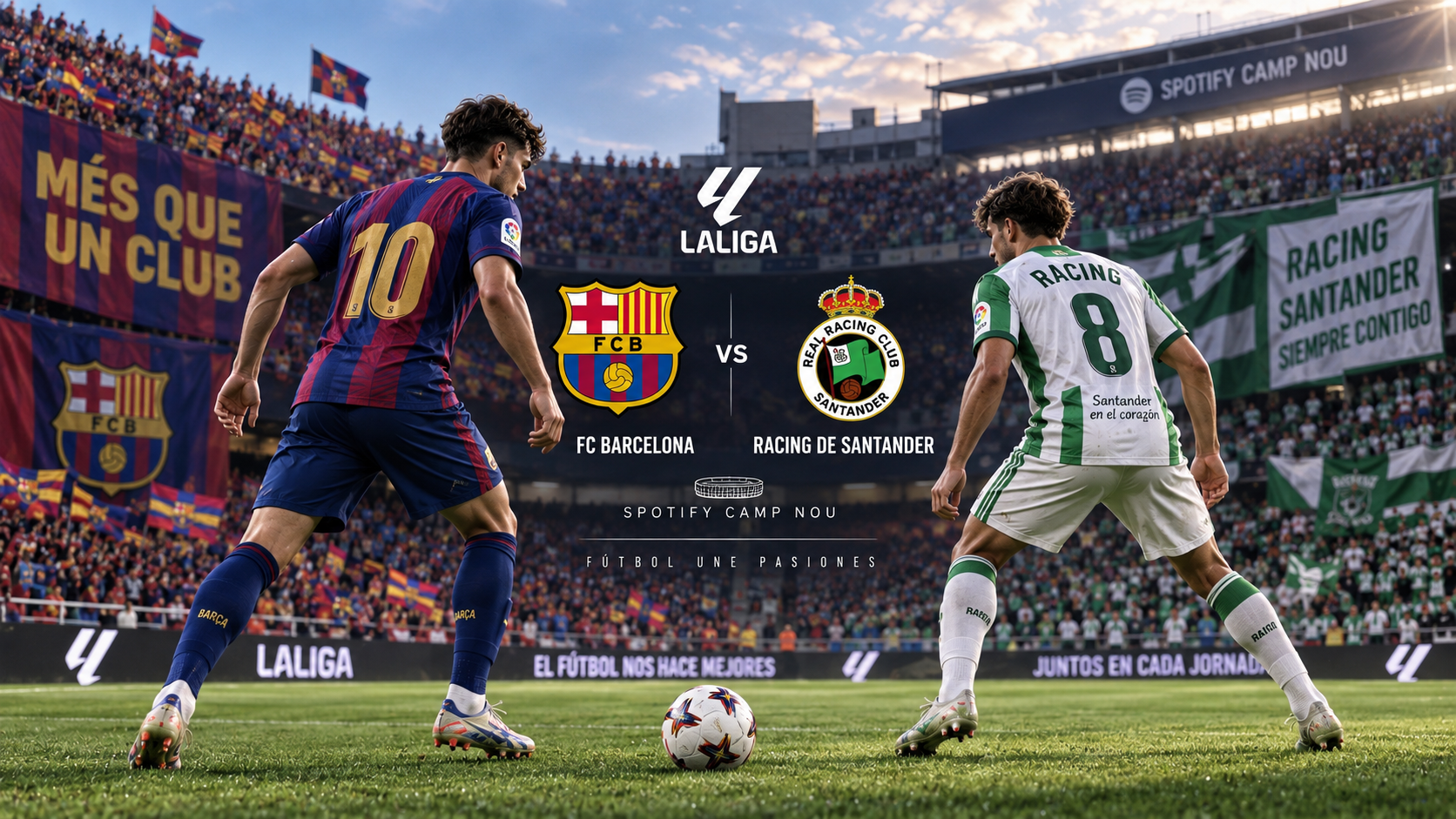 Tigoals Ikuti Barcelona vs Racing Santander di La Liga Dini Hari Ini Pukul 02.30 WIB