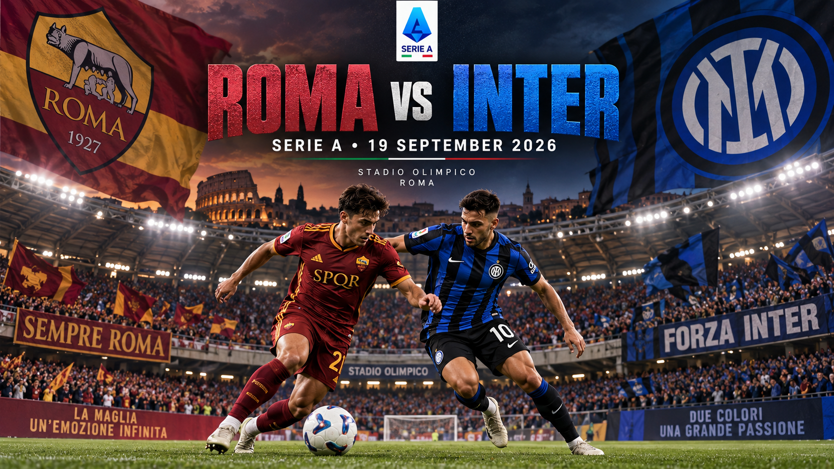 Tigoals Ramaikan Duel Roma vs Inter Liga Italia Serie A Malam Ini Pukul 23.00 WIB