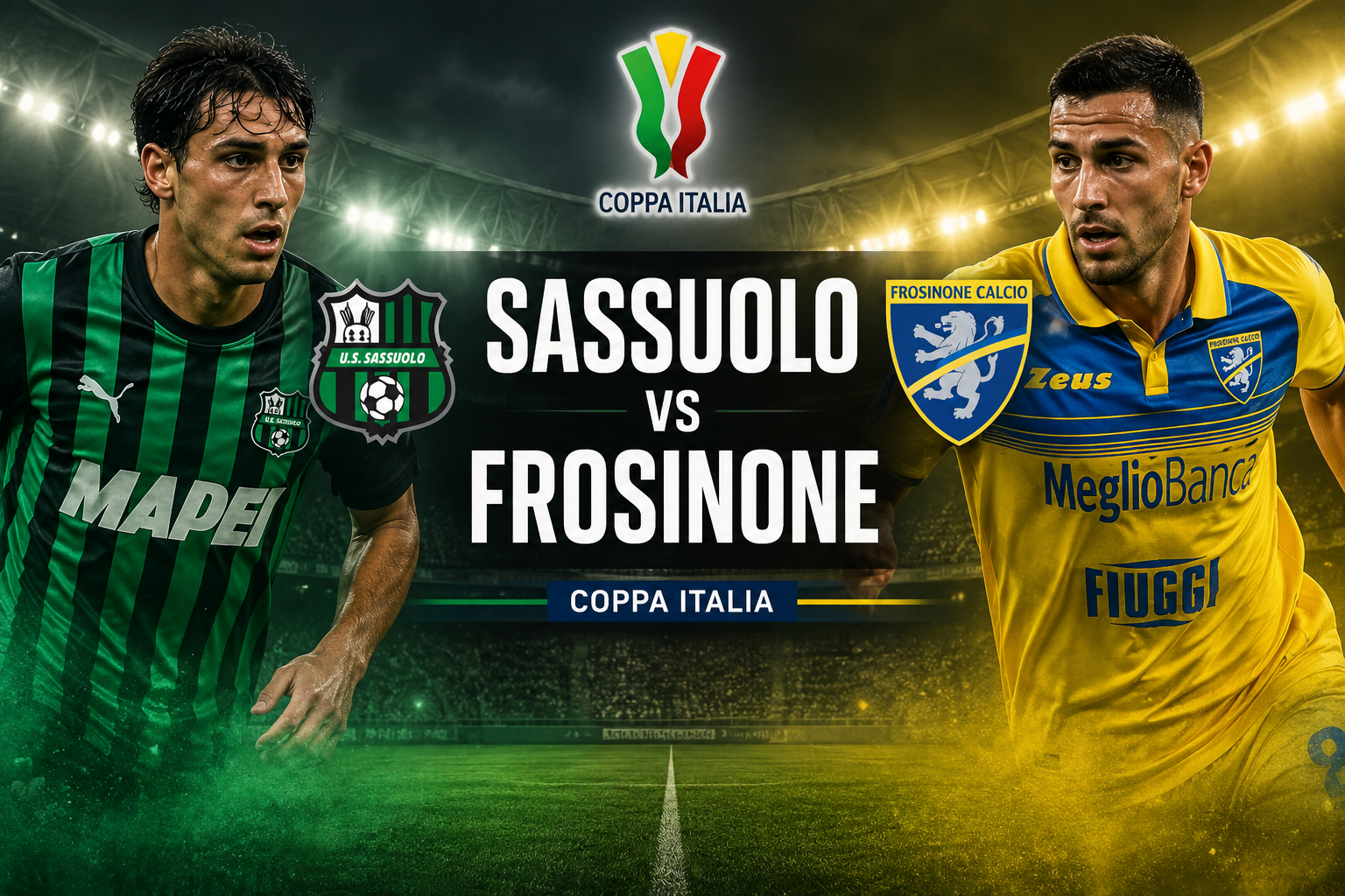 Tigoals Hadirkan Sassuolo vs Frosinone Coppa Italia Malam Ini Pukul 20.00 WIB