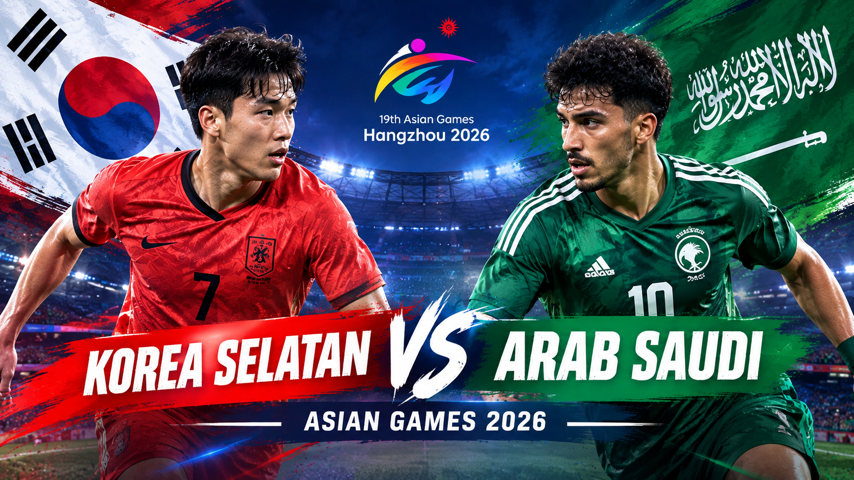 Tigoals Temani Duel Korea Selatan vs Arab Saudi di Asian Games 2026 Sore Ini Pukul 17.30 WIB