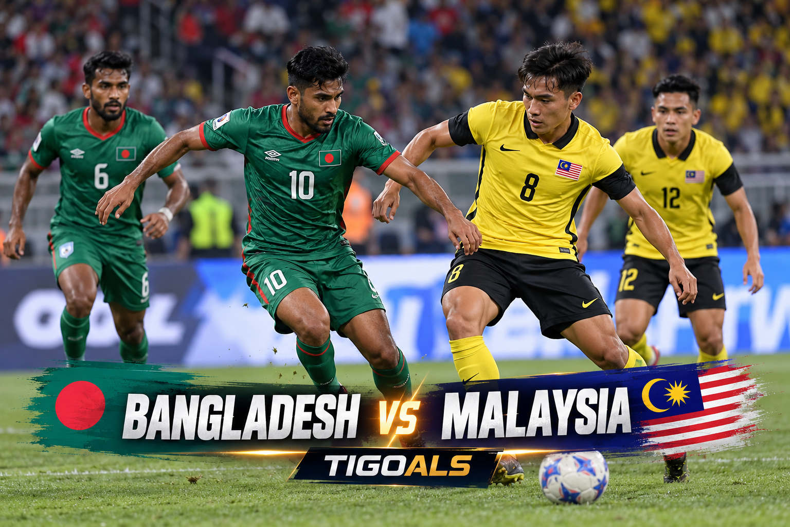 Tigoals Bangladesh vs Malaysia FIFA ASEAN Cup 2026 Sore Ini Pukul 16.00 WIB