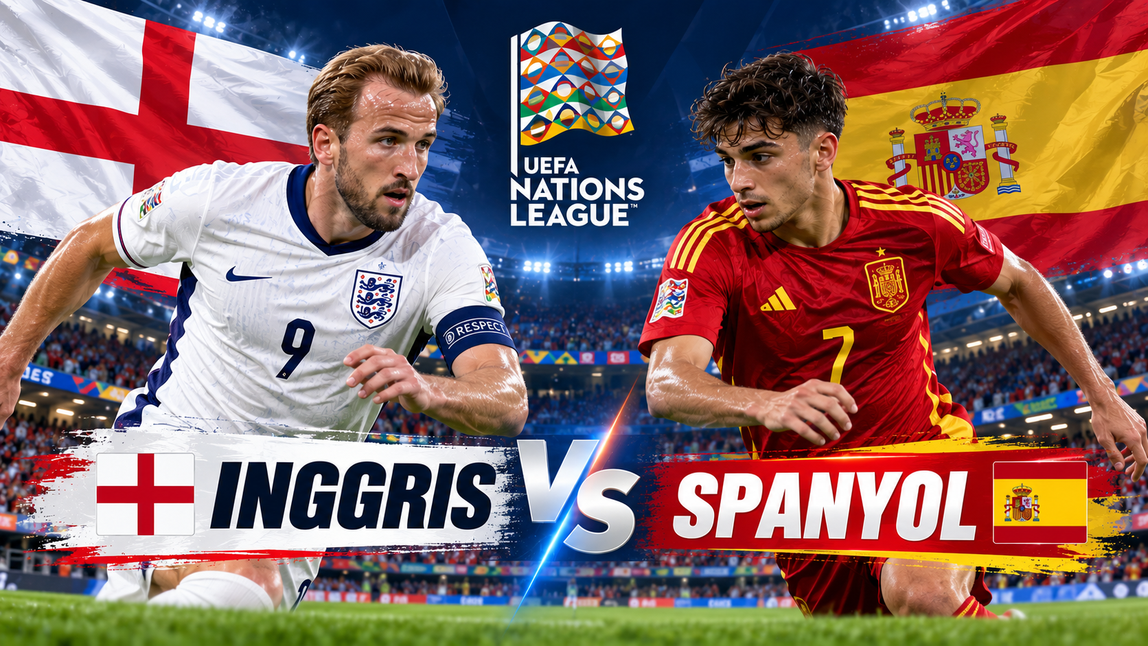 Tigoals Pantau Inggris vs Spanyol di UEFA Nations League Dini Hari Ini Pukul 01.45 WIB