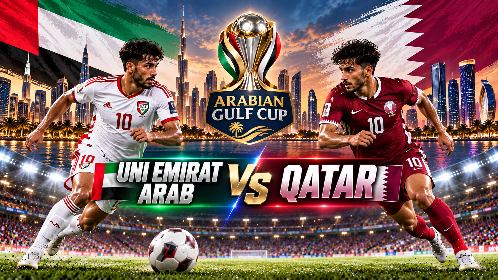 Tigoals Pantau Duel Uni Emirat Arab vs Qatar di Gulf Cup Malam Ini Pukul 20.30 WIB