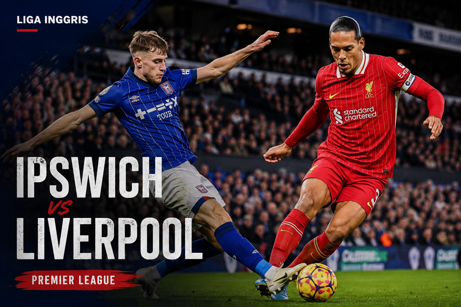 Tigoals : Ipswich vs Liverpool Liga Inggris Dini Hari Ini Pukul 02.00 WIB, The Reds Memburu Kemenangan Perdana di Portman Road
