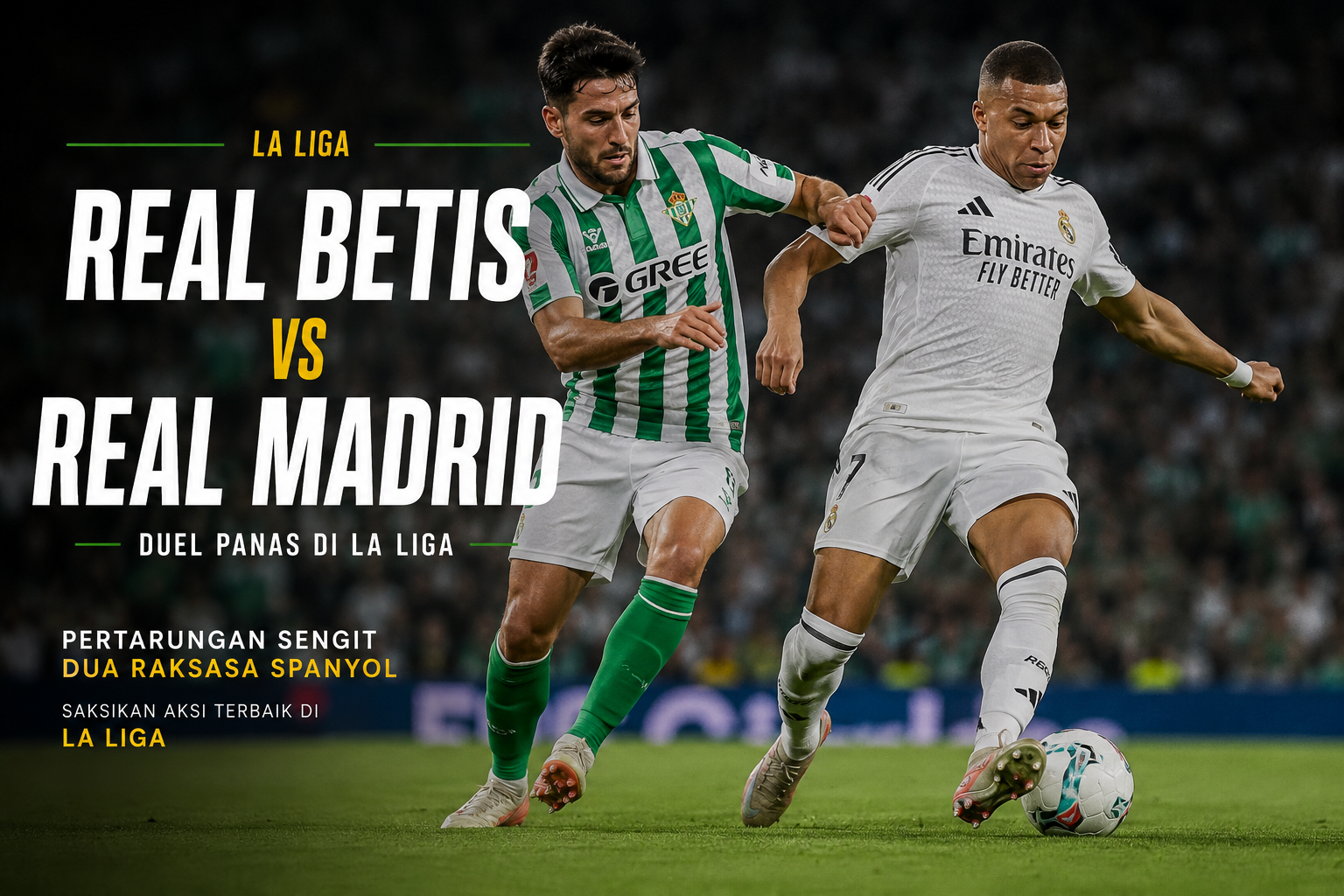 Tigoals : Real Betis vs Real Madrid La Liga Dini Hari Ini Pukul 02.00 WIB, Los Blancos Incar Kemenangan Keempat Beruntun