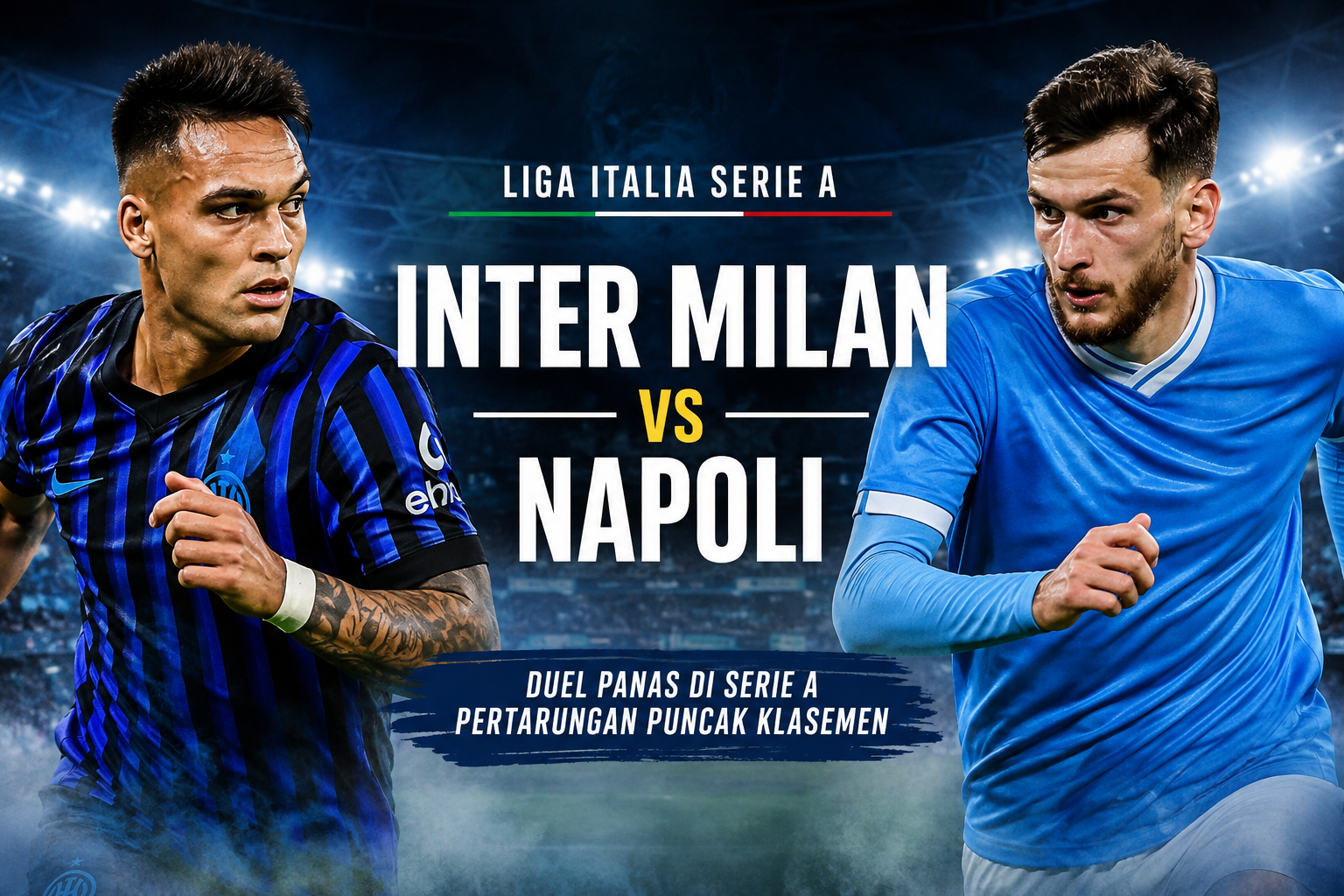 Tigoals - Inter Milan vs Napoli Liga Italia Serie A Malam Ini Pukul 23.00 WIB, Duel Raksasa Italia yang Siap Panaskan San Siro