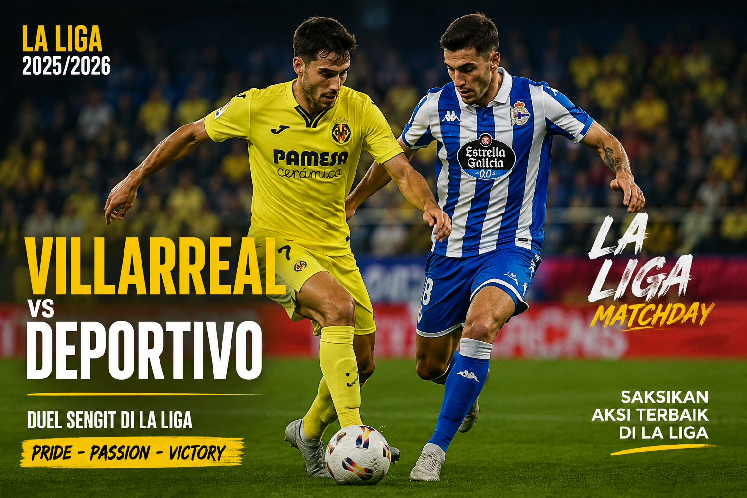 Tigoals Sajikan Villarreal vs Deportivo La Liga Dini Hari Ini Pukul 02.00 WIB, Duel Panas untuk Kebangkitan Kapal Selam Kuning