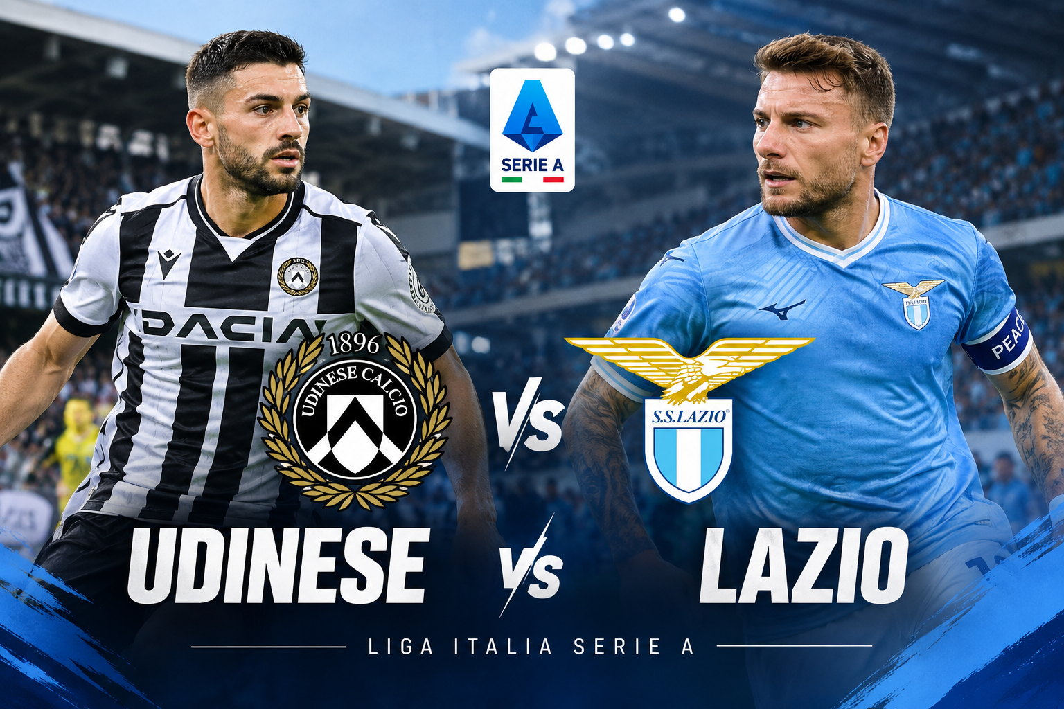 Tigoals Sajikan Udinese vs Lazio Serie A Dini Hari Pukul 01.45 WIB, Duel Seru di Dacia Arena