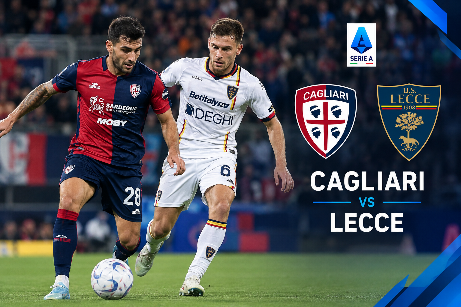 Cagliari vs Lecce Liga Italia Serie A Malam Ini Pukul 23.30 WIB, Tigoals Sajikan Informasi Pertandingan