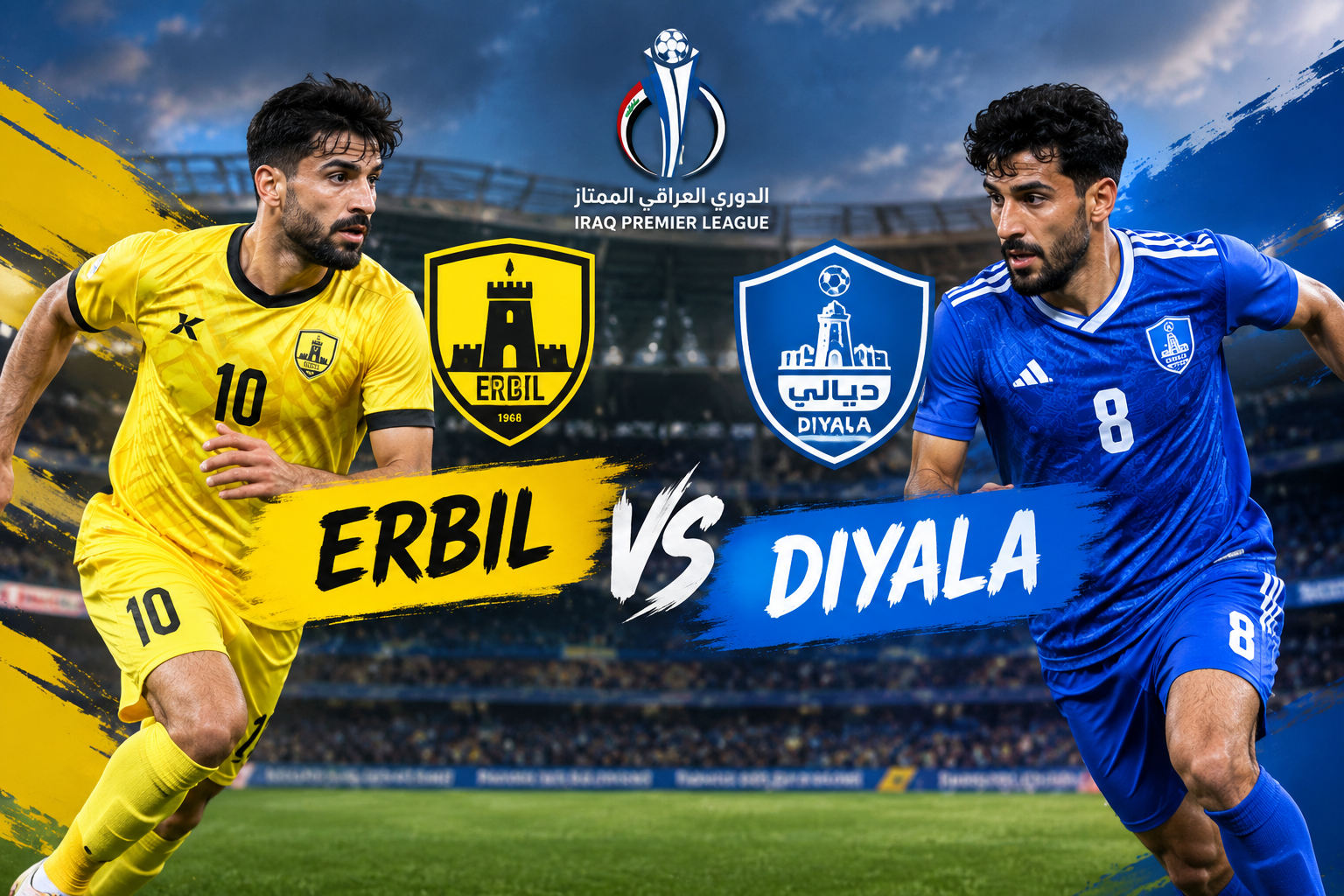 Tigoals Sajikan Erbil vs Diyala Liga Primer Irak Malam Ini Pukul 22.45 WIB