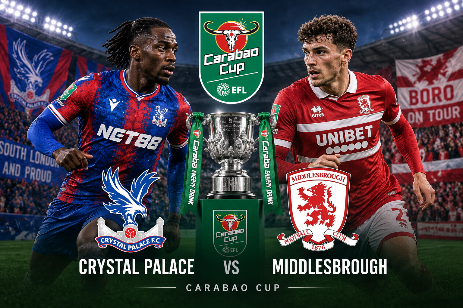 Tigoals: Crystal Palace vs Middlesbrough Berebut Tiket ke Babak Berikutnya di Carabao Cup Dini Hari Ini Pukul 01.45 WIB