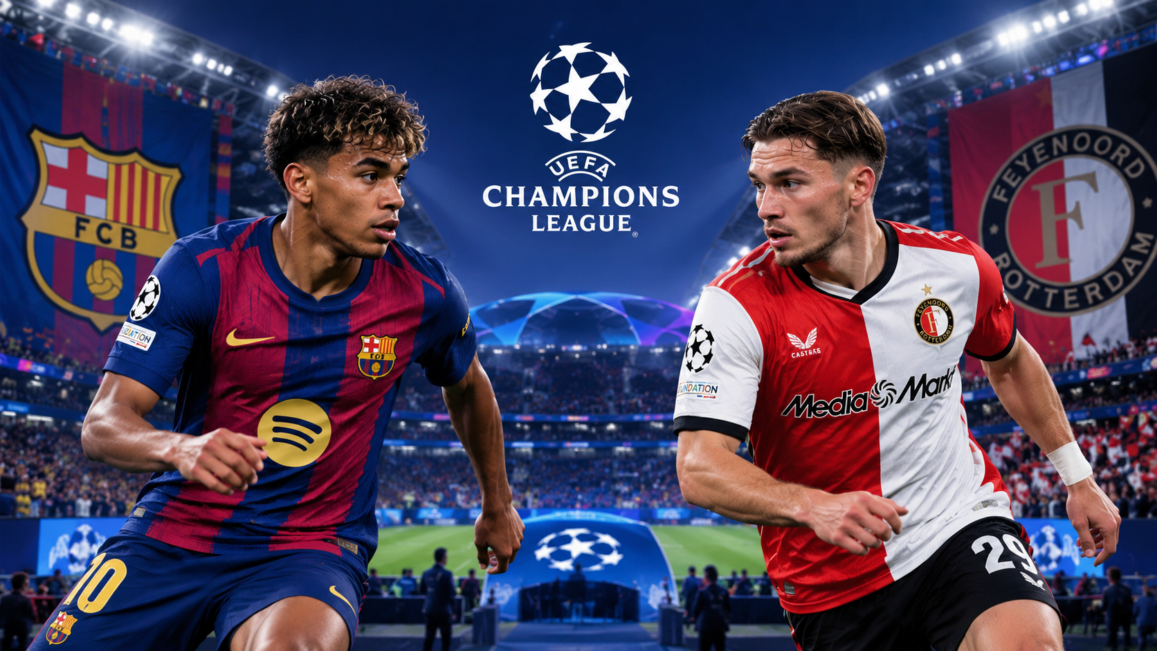 Barcelona vs Feyenoord Liga Champions Malam Ini Pukul 23.45 WIB, Tigoals Hadirkan Informasi Duel Sengit di Camp Nou