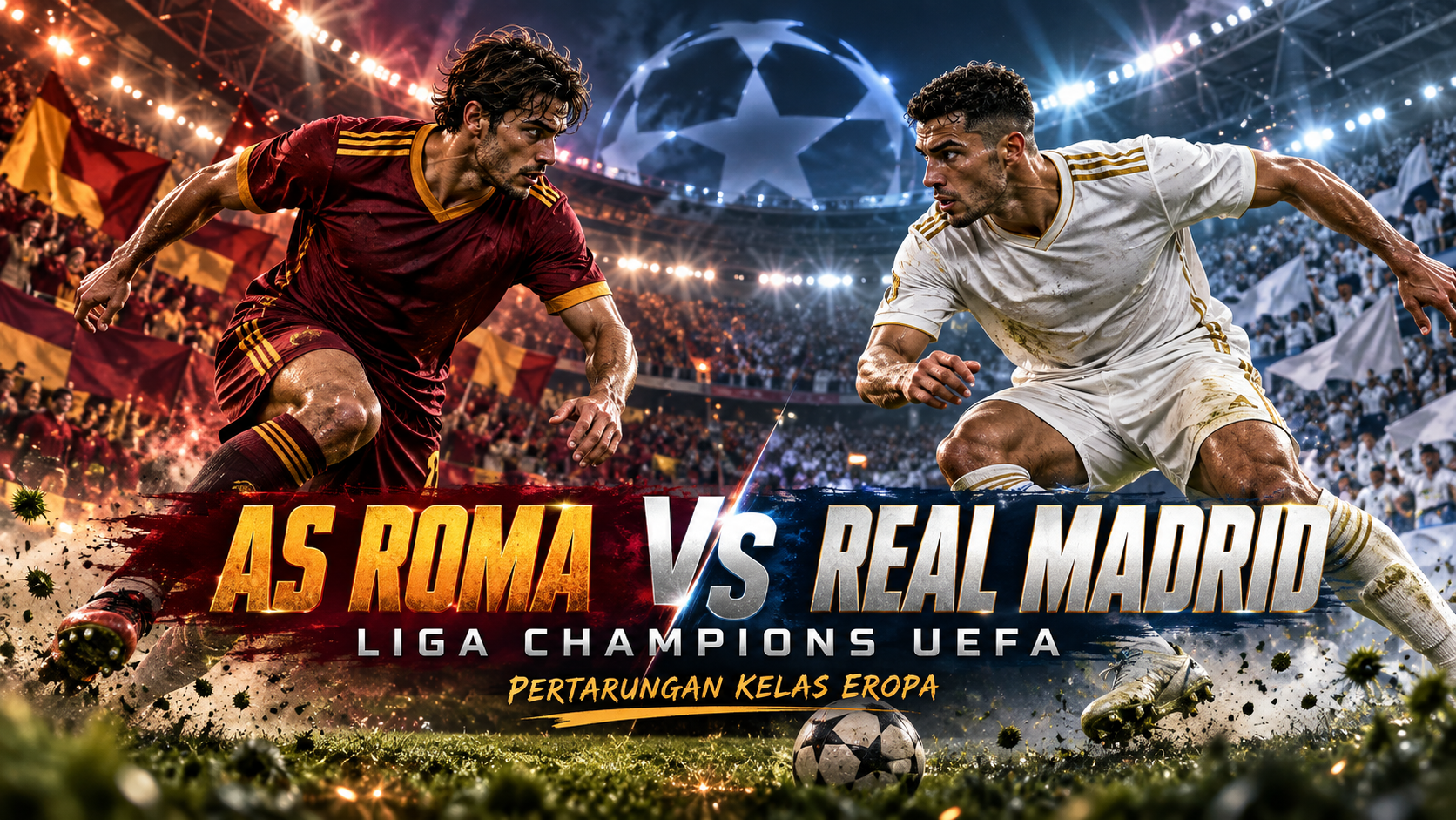 AS Roma vs Real Madrid Liga Champions UEFA Dini Hari Ini Pukul 02.00 WIB, Tigoals Pantau Duel Dua Raksasa Eropa