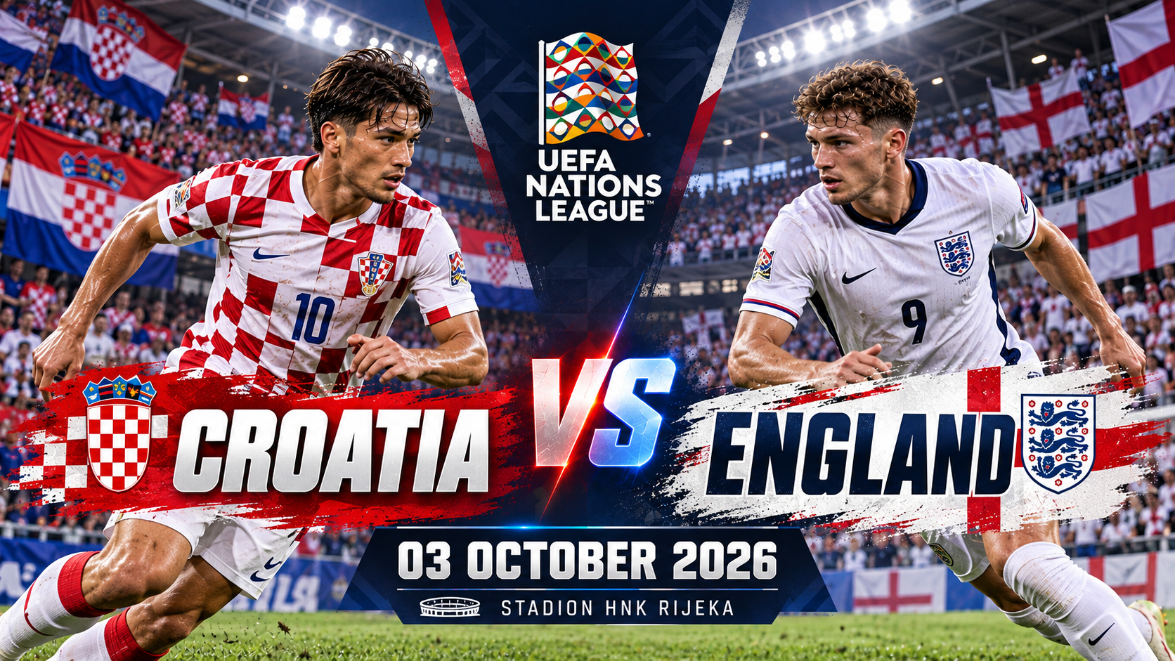 Kroasia vs Inggris UEFA Nations League 3 Oktober 2026 Pukul 23.00 WIB, Tigoals Ikuti Duel Grup A3