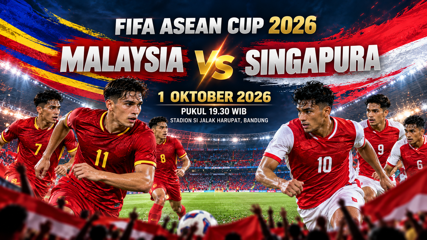 Malaysia vs Singapura Jadi Duel Krusial FIFA ASEAN Cup 2026 Malam Ini Pukul 19.30 WIB, Tigoals Pantau Jalannya Pertandingan