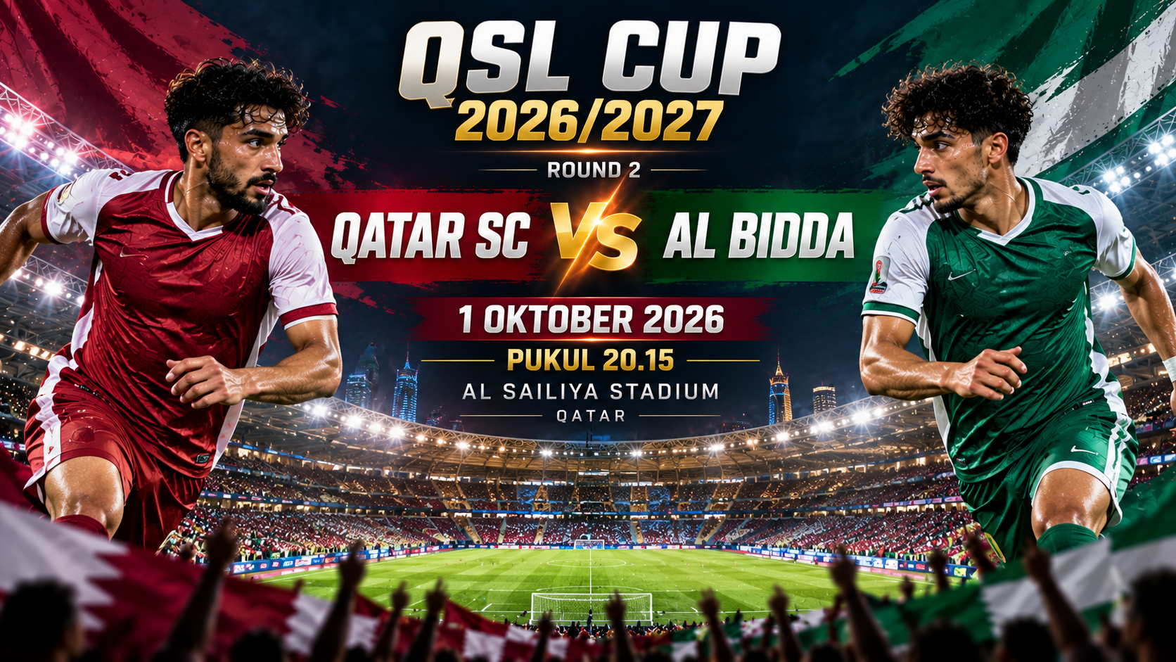 Qatar SC vs Al Bidda QSL Cup 2026 Dini Hari Ini Pukul 00.15 WIB, Tigoals Pantau Persaingan Dua Tim Qatar