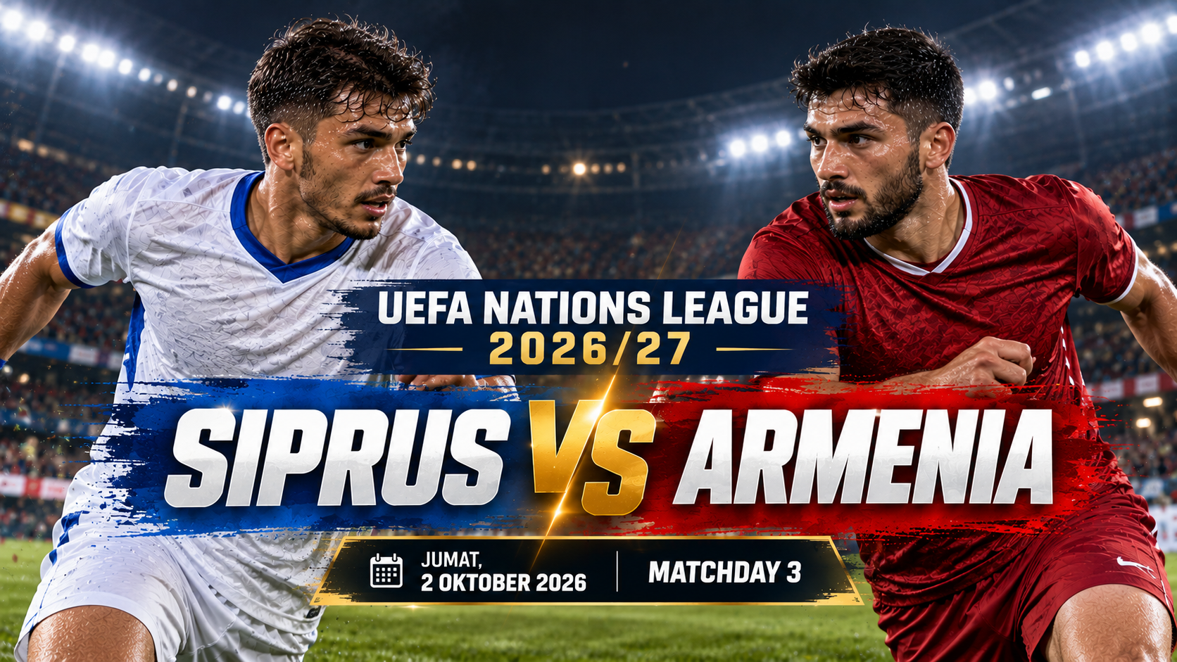 Siprus vs Armenia Malam Ini Pukul 23.00 WIB, Tigoals Pantau Duel UEFA Nations League 2026